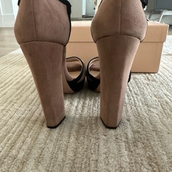 PRADA - ROSE PINK SUEDE ANKLE STRAP HEELS (SIZE 37.5 EU/ 7.5 US) (ORIG $720) - Picture 7 of 15